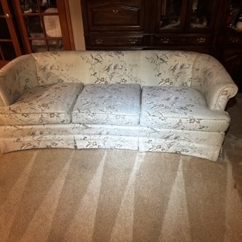 Freshly cleaned upholstery in a residential living room